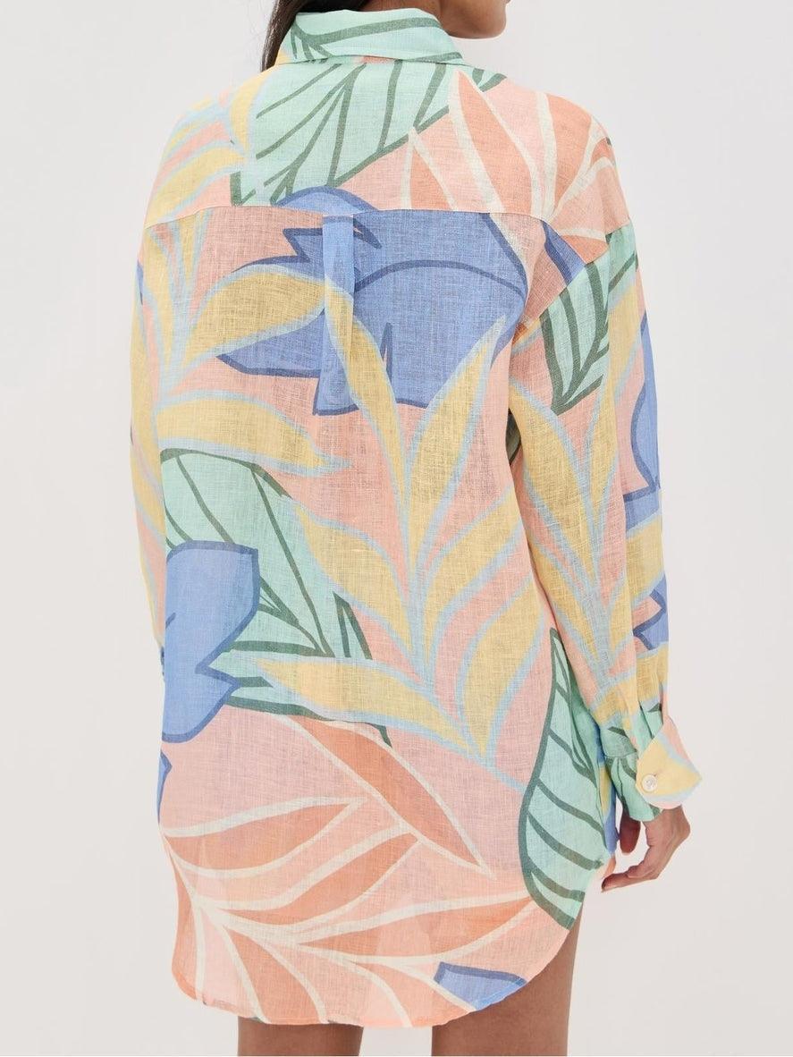 Sable | Women's Button Down Shirt Multicolor Abstract Print