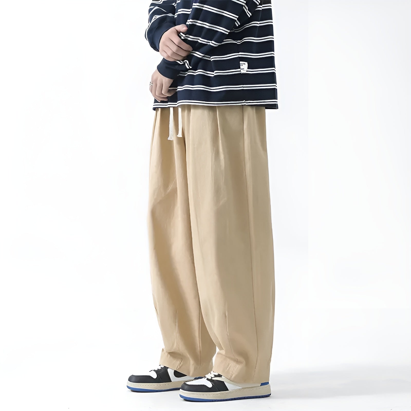Arlo | Men's Pleated Wide Leg Pants Camel