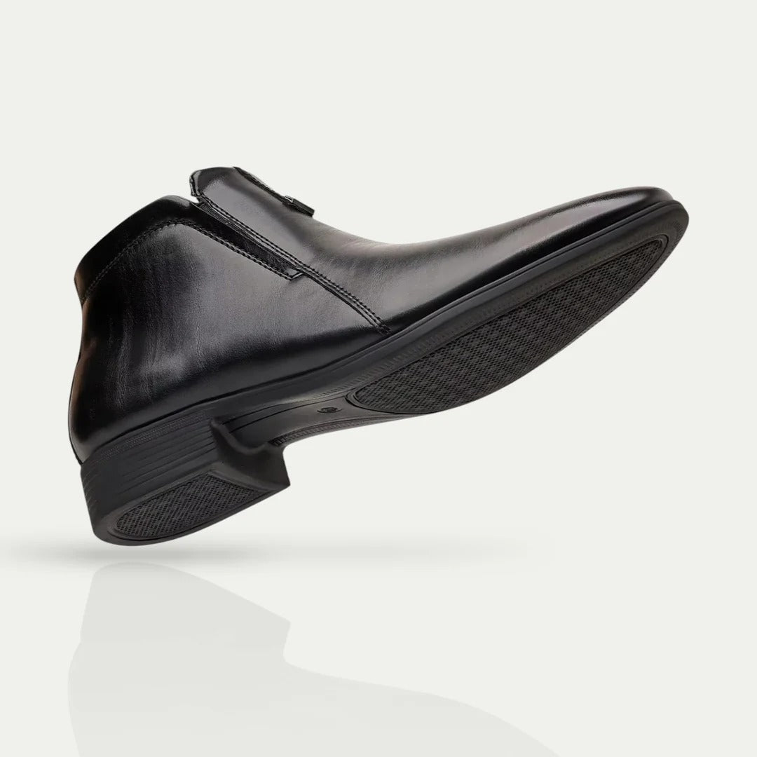 Axel | Men's Leather Ankle Boots Brown Zip Up Dress Shoes