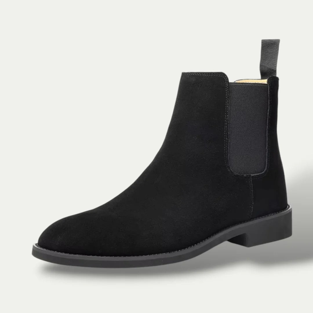Kai | Men's Suede Chelsea Boots Black Ankle