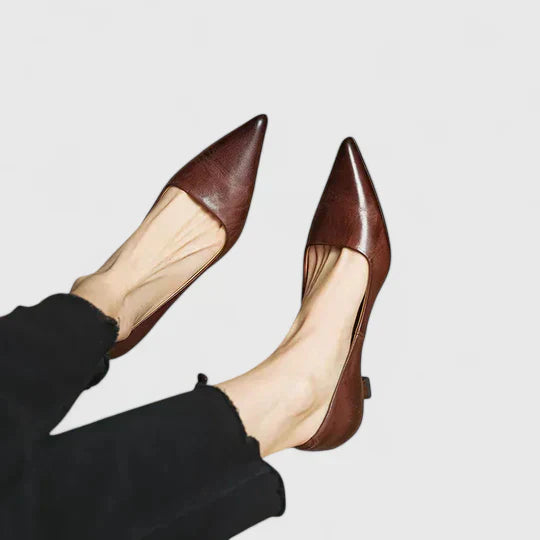 Maren | Women's Pointed Toe Kitten Heel Pump Burgundy