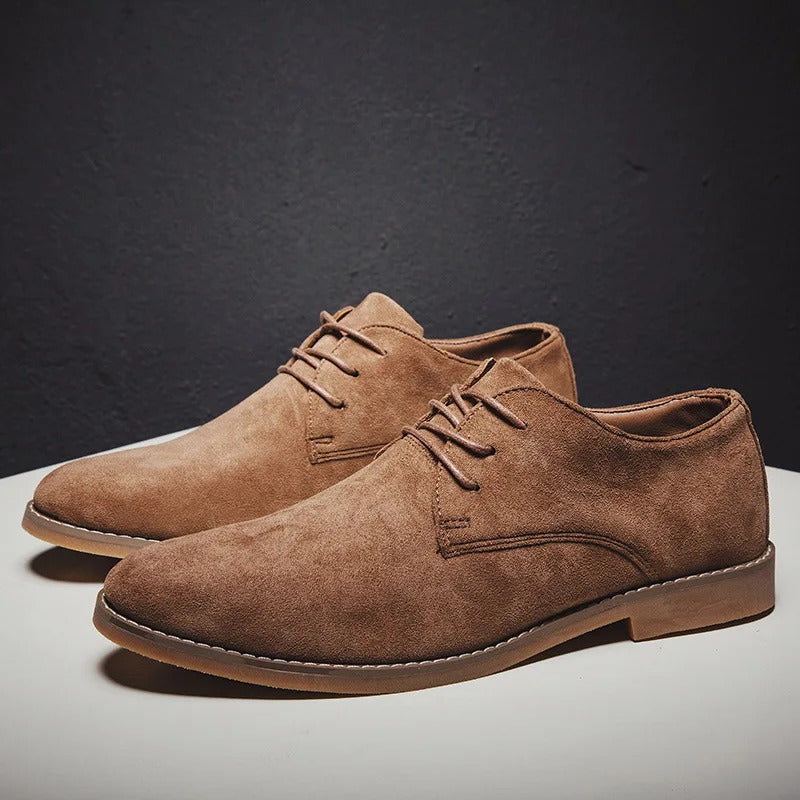 Axel | Men's Suede Oxford Shoe Brown Lace Up