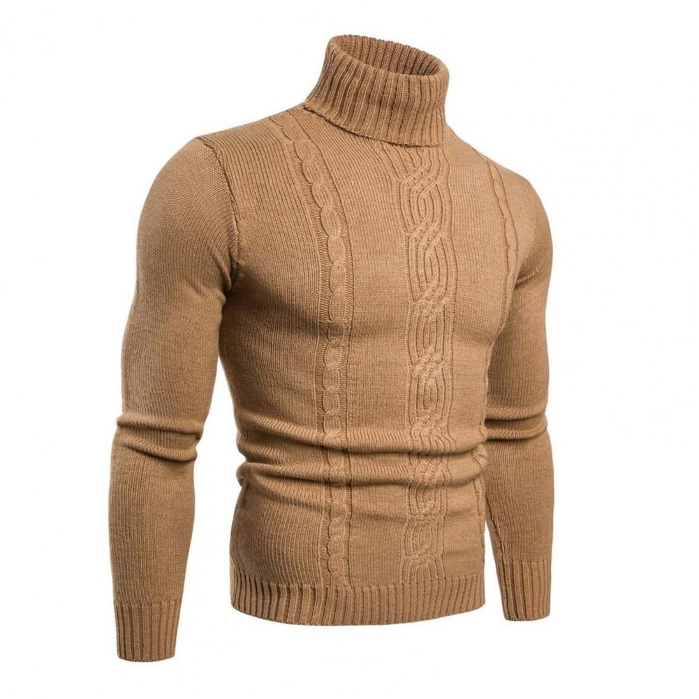Axel | Men's Cable Knit Turtleneck Sweater Black