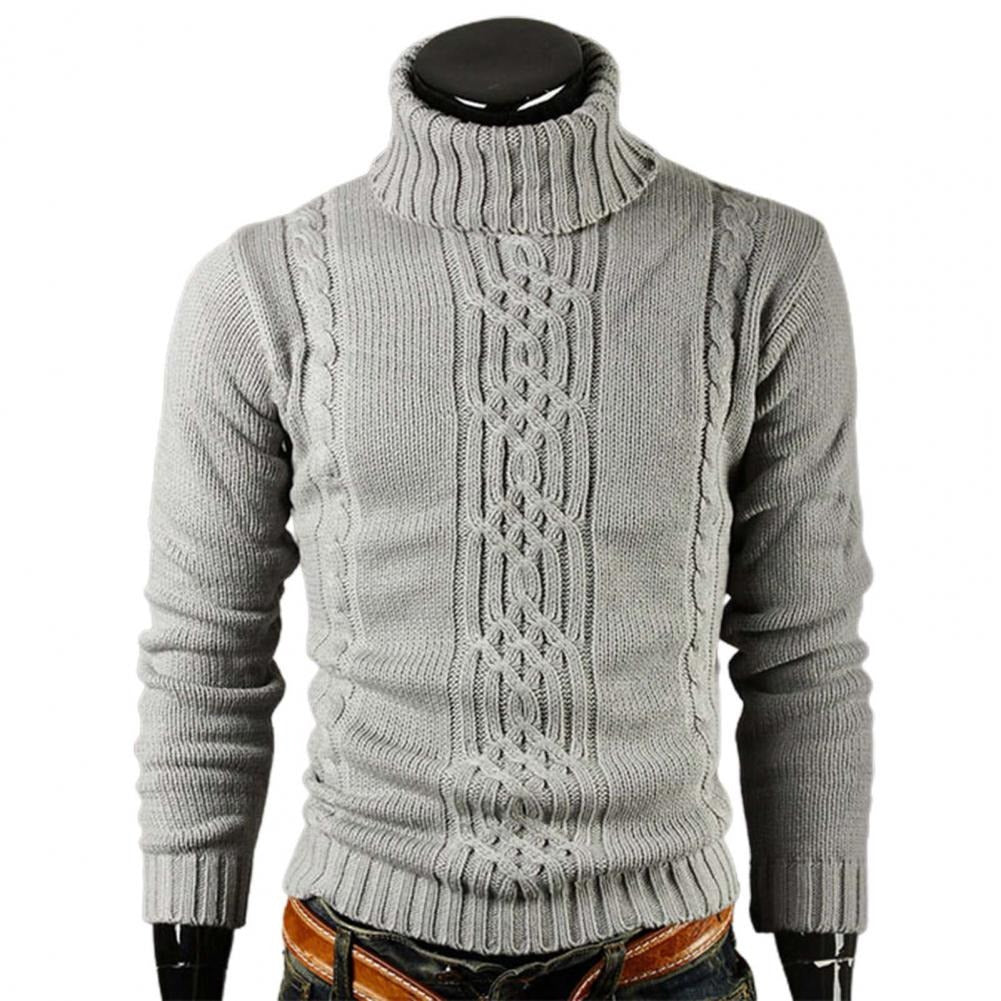 Axel | Men's Cable Knit Turtleneck Sweater Black