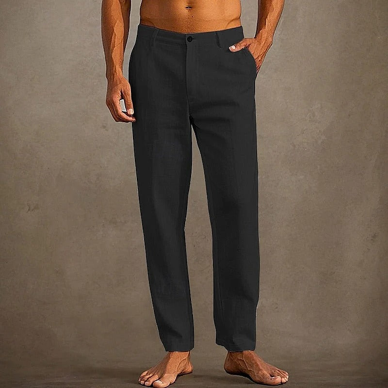 Ashby | Men's Linen Pants White