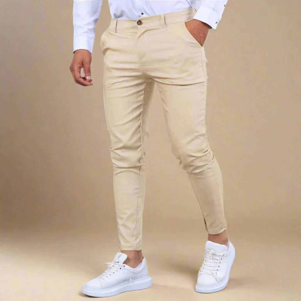 Ash | Men's Chinos Cream Tailored Slim Fit