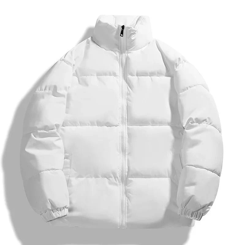 Flint | Men's Puffer Jacket Cream Oversized Quilted