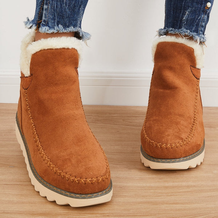 Cleo | Women's Suede Loafer Moccasin Tan Comfort Slip On
