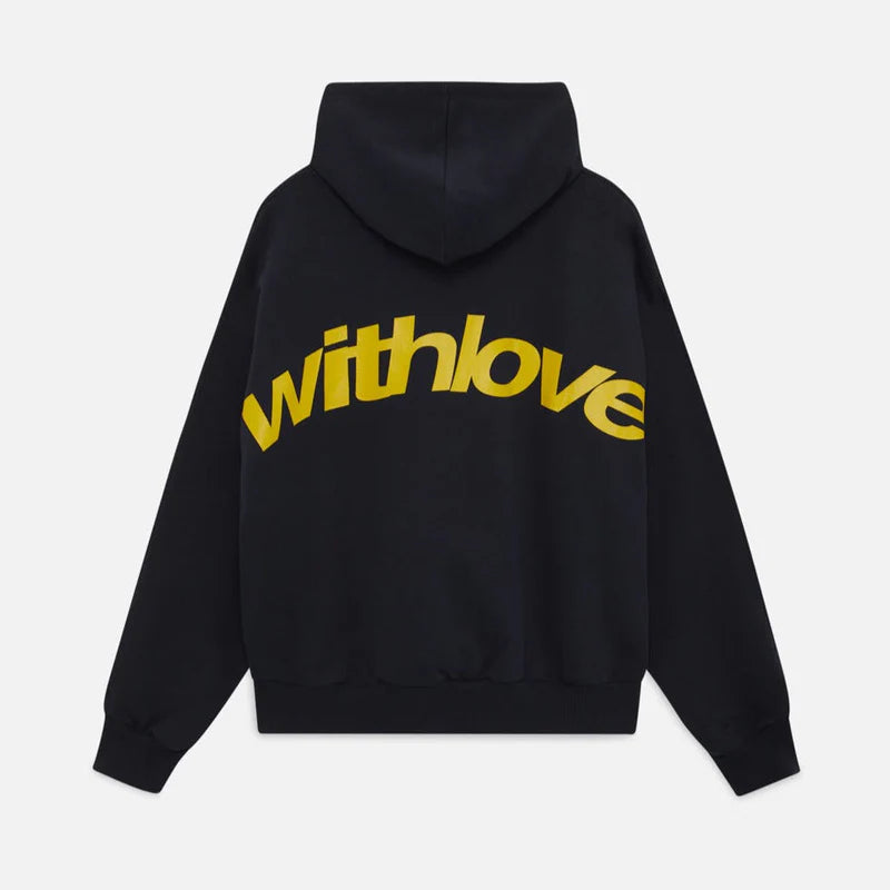 Faye | Women's Oversized Hoodie Black Graphic Print
