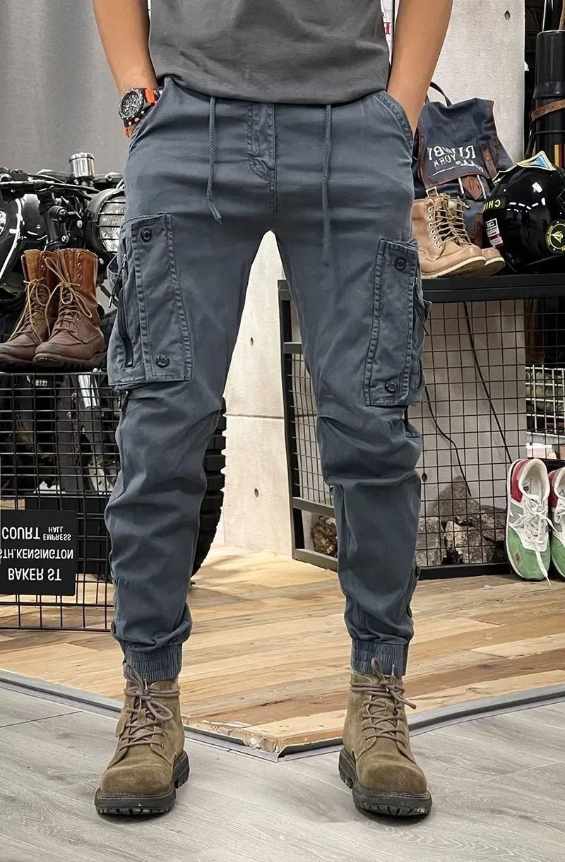 Rowan | Men's Cargo Pants Beige Tapered Jogger