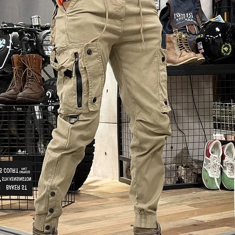 Rowan | Men's Cargo Pants Beige Tapered Jogger