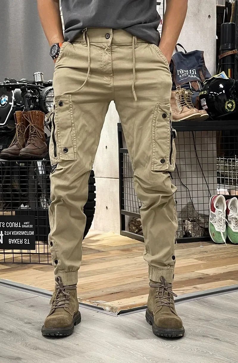 Rowan | Men's Cargo Pants Beige Tapered Jogger
