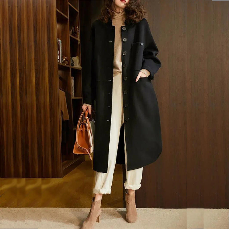 Dama Washington Georgette women's long a-line coat - view 3