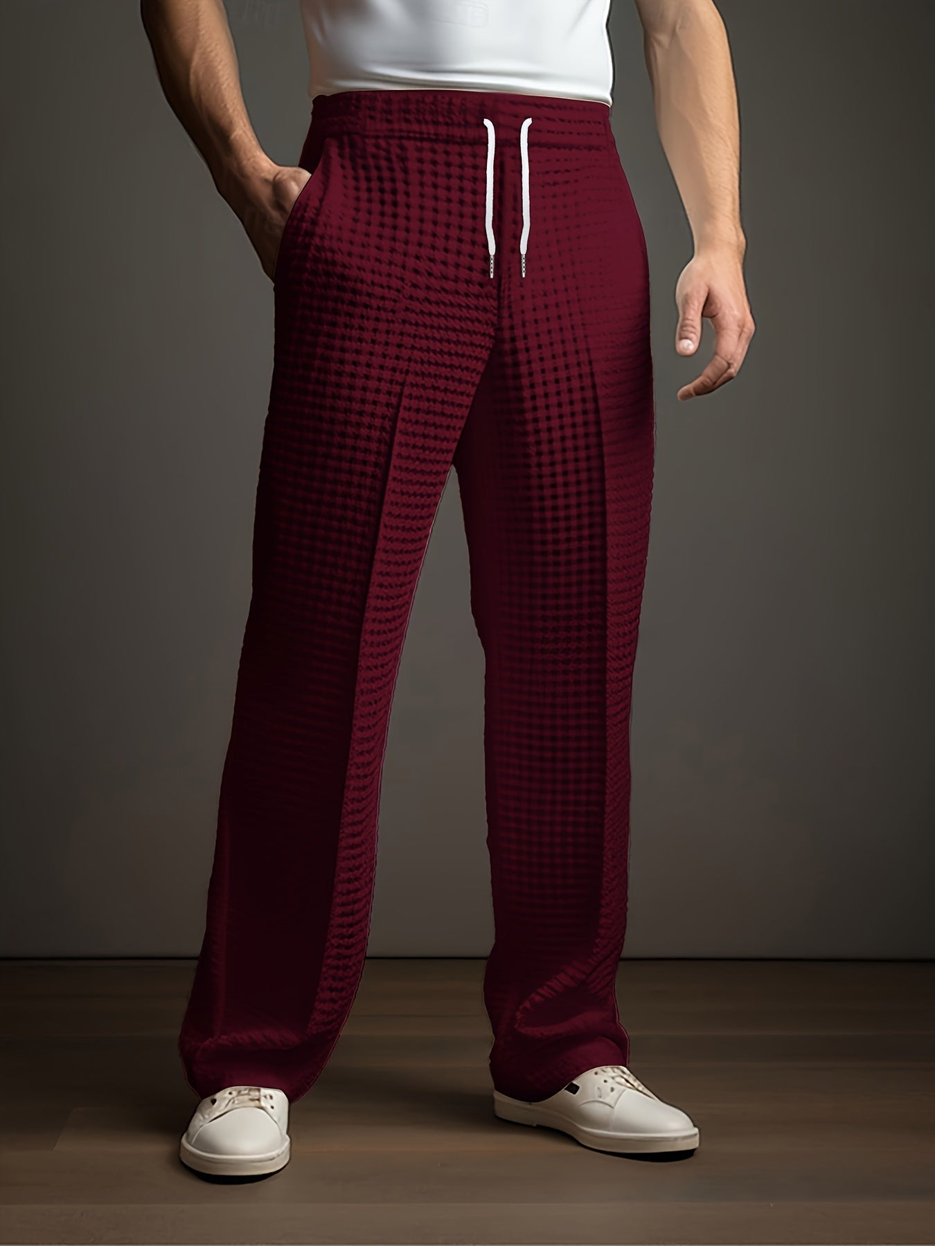 Nate | Men's Relaxed Fit Linen Pants Cream Wide Leg