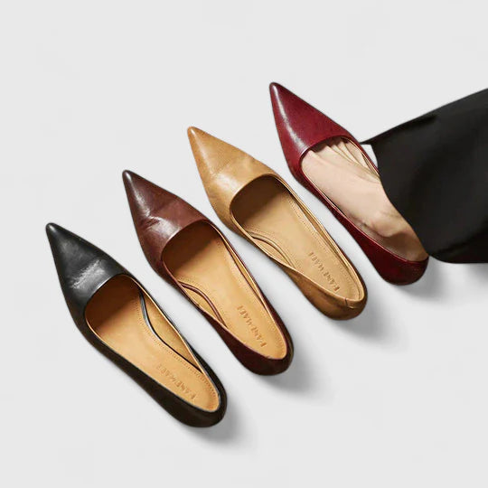 Ada | Women's Pointed Toe Kitten Heel Pumps Burgundy