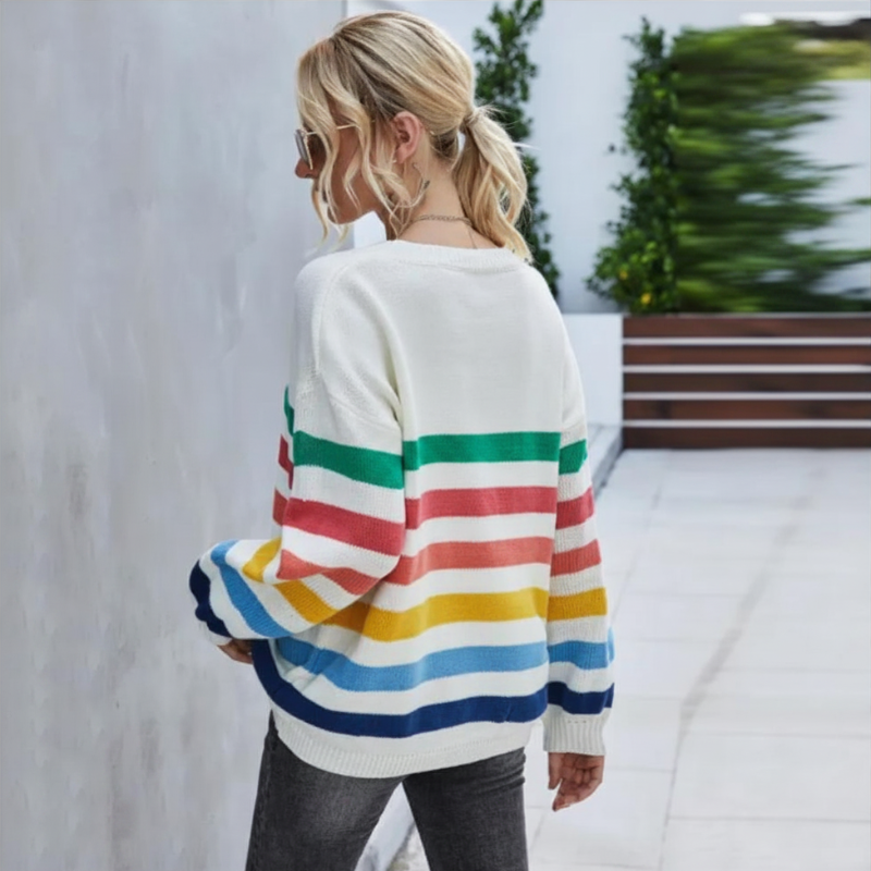 Dama Washington Calliope women's cropped striped sweater - view 4