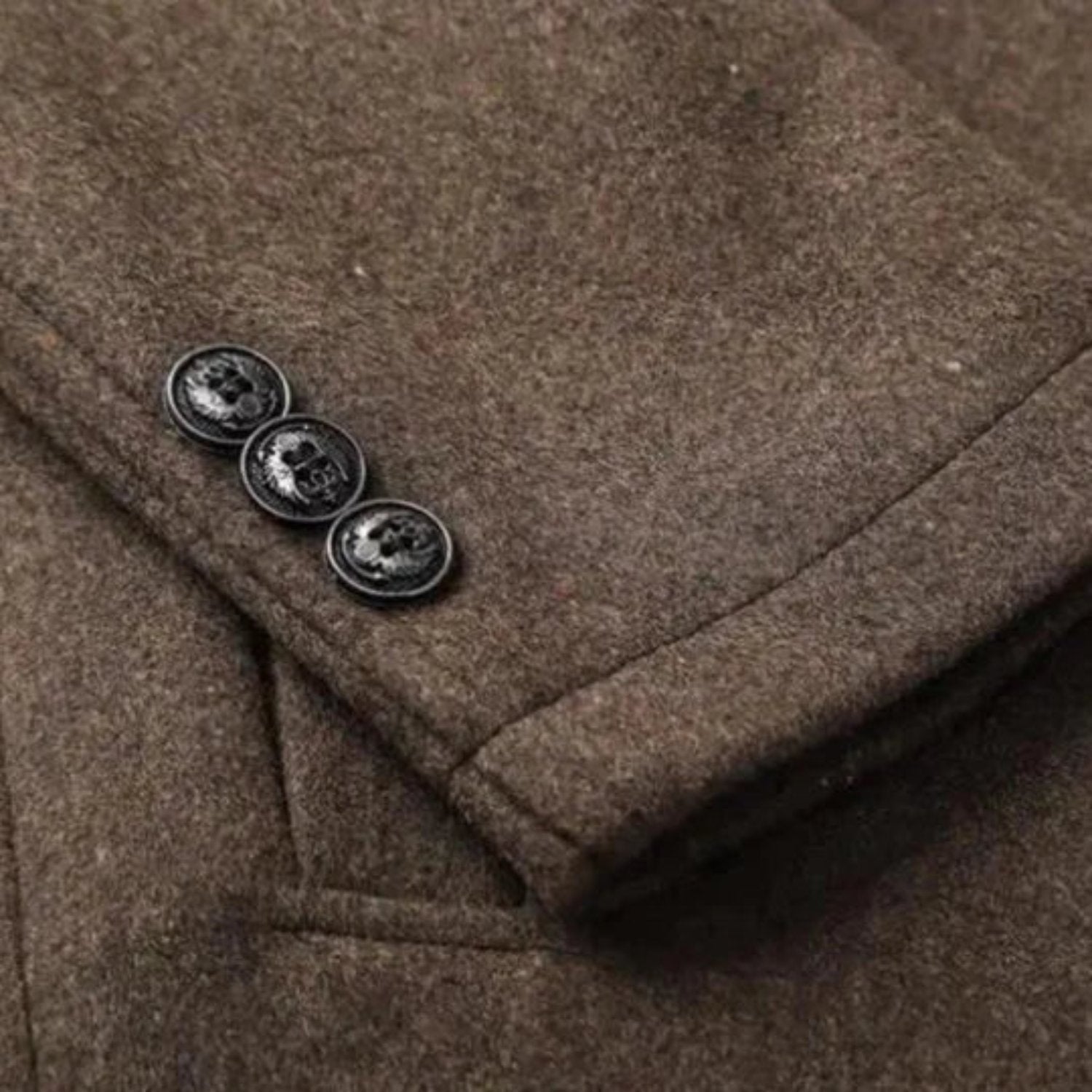 Dama Washington Thaddeus men's mid-length stand collar overcoat - view 9