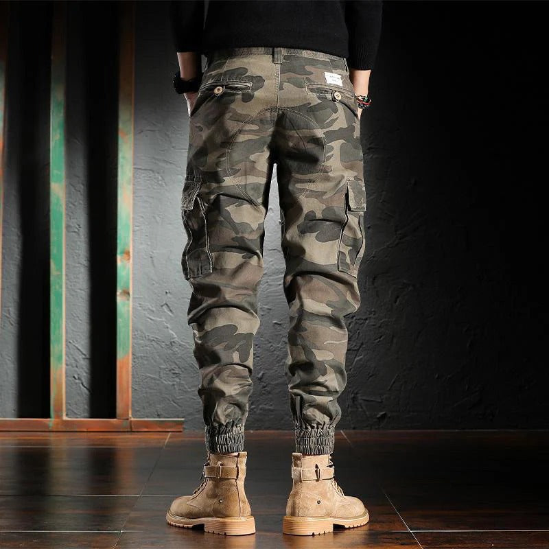 Miles | Men's Cargo Pants Camo Green Relaxed Fit
