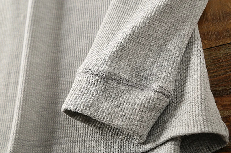 Axel | Men's Long Sleeve Henley Shirt Cream