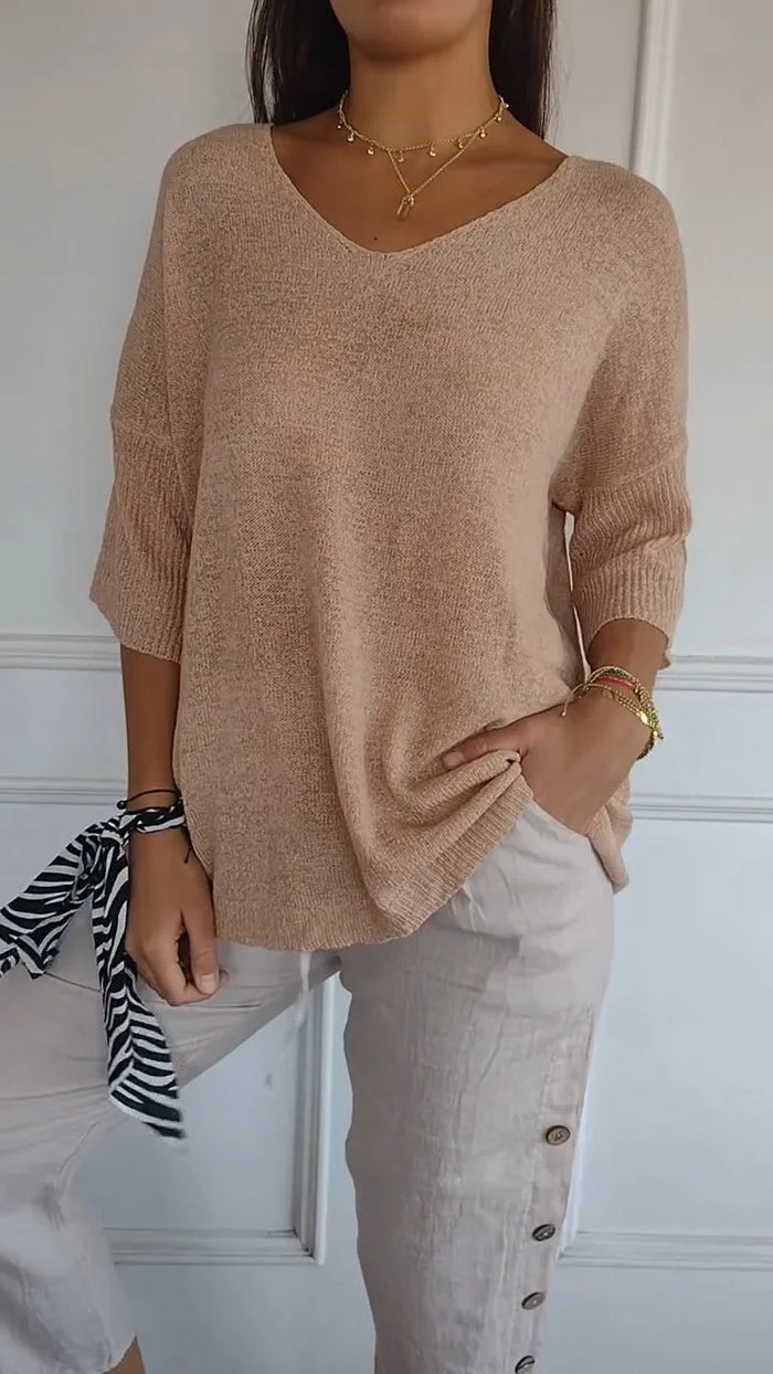 Dama Washington Greta v-neck relaxed fit sweater - view 3