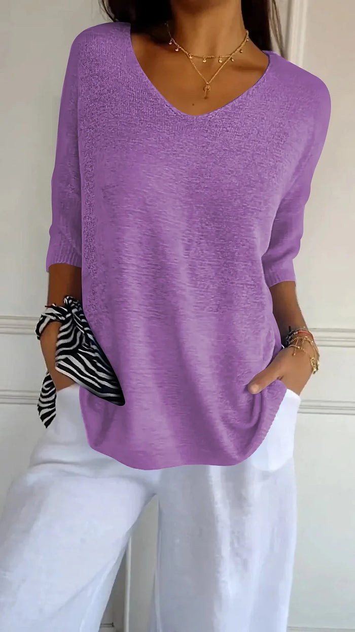 Dama Washington Greta v-neck relaxed fit sweater - view 5