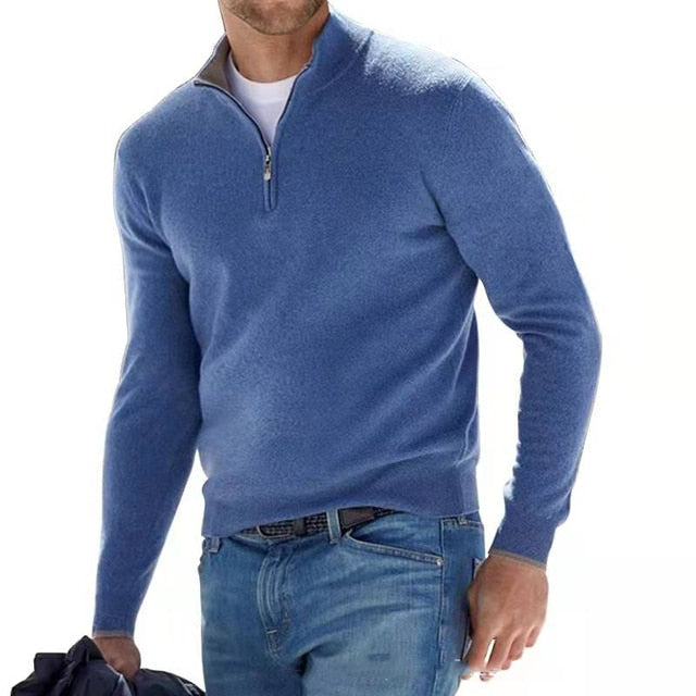 Dama Washington Ransom men's quarter zip sweater - front view