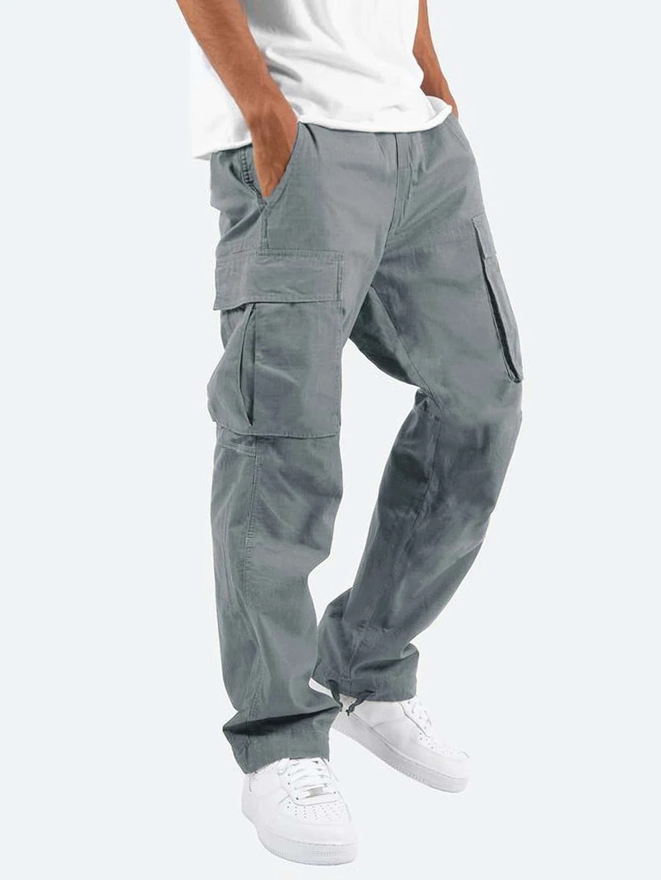 Wyatt | Men's Streetwear Relaxed Cargo Pants Black