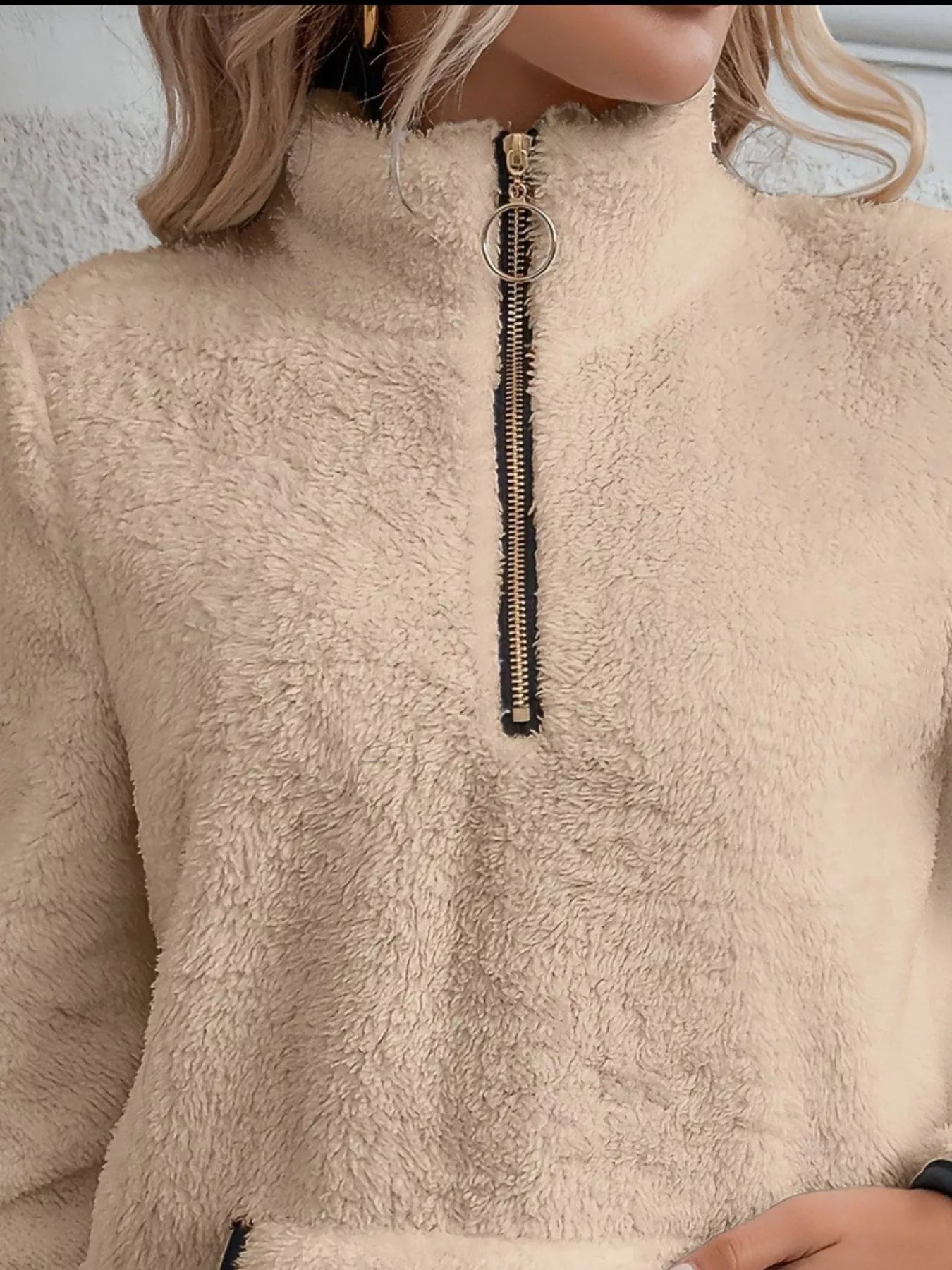 Dama Washington Ingrid women's half-zip fuzzy sweater - view 9