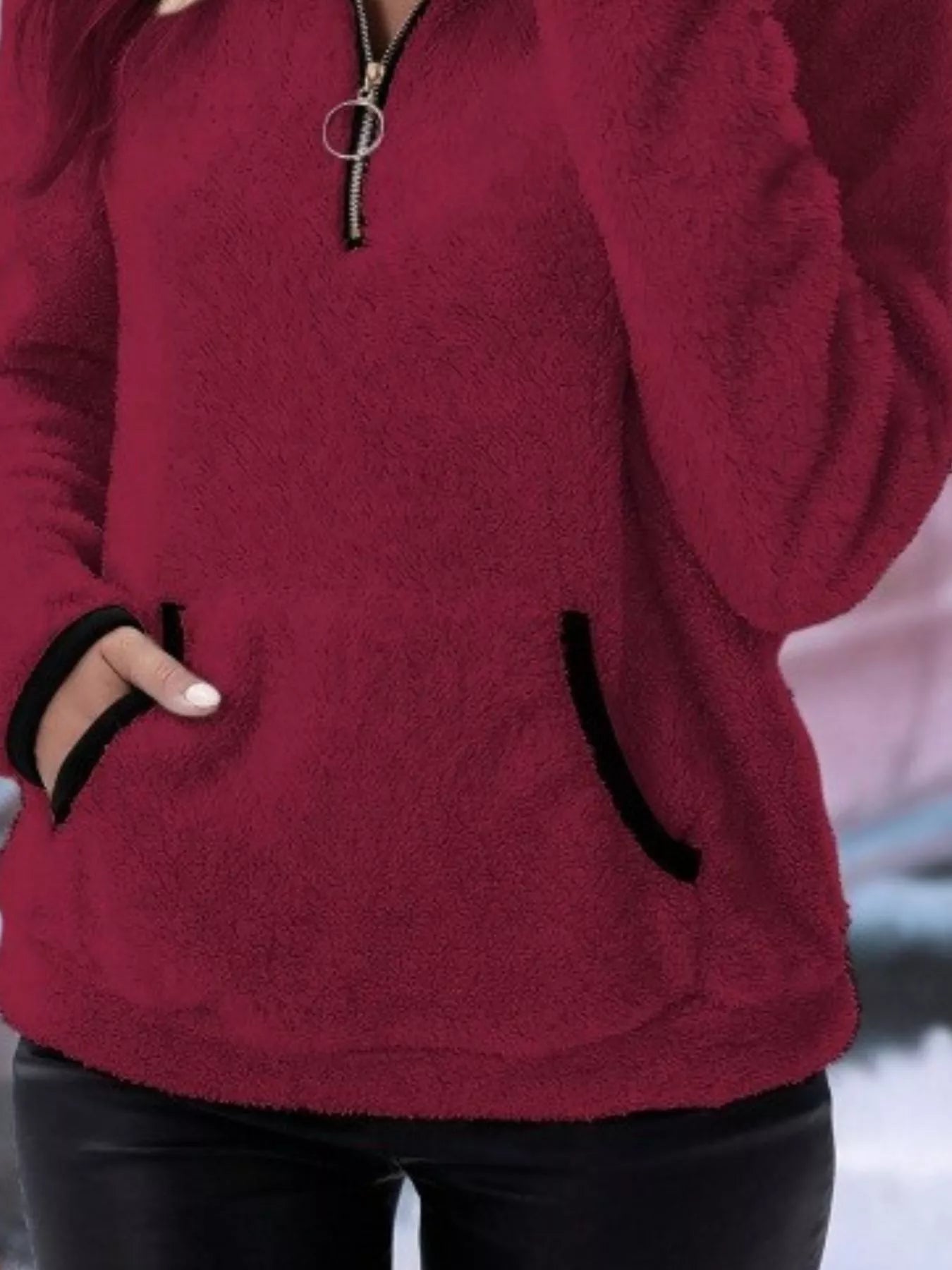 Dama Washington Ingrid women's half-zip fuzzy sweater - view 20