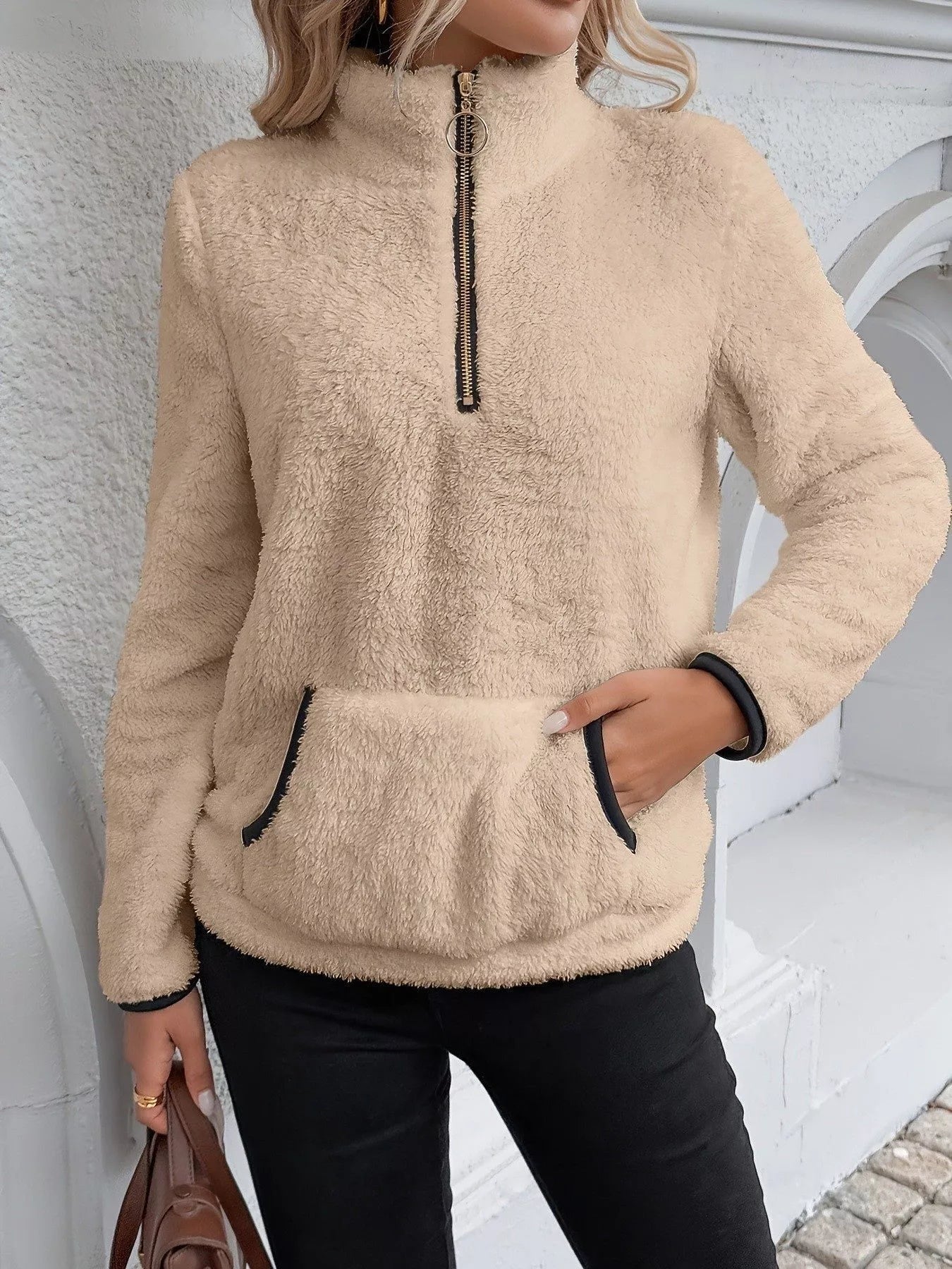 Dama Washington Ingrid women's half-zip fuzzy sweater - view 7
