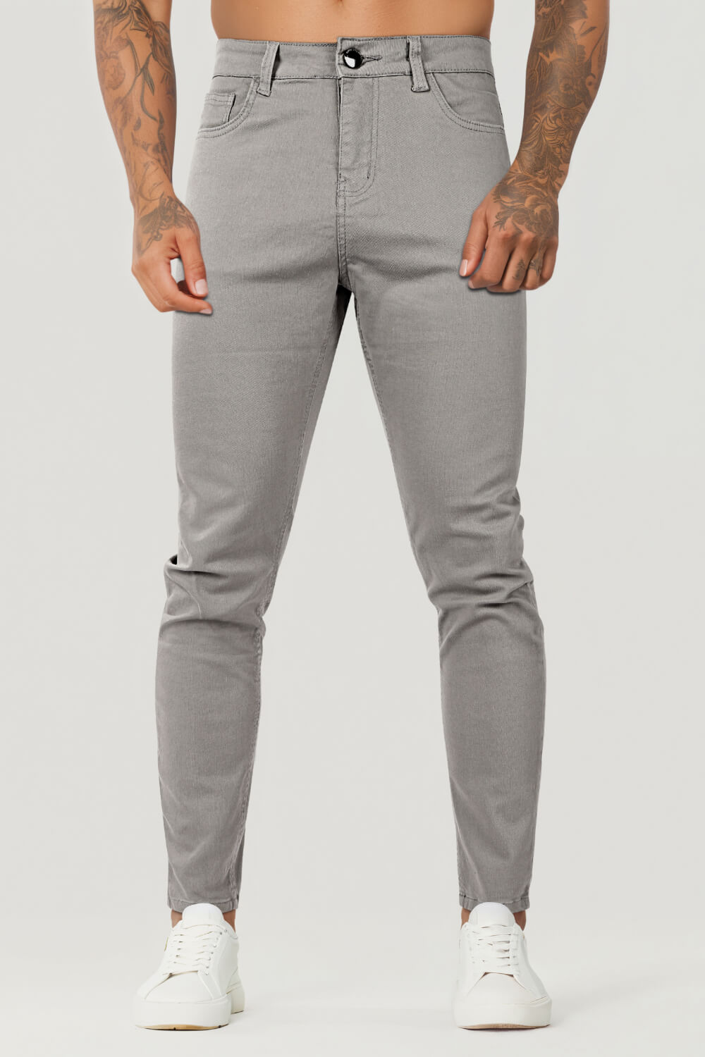 Rowan | Men's Slim Fit Jeans Light Gray