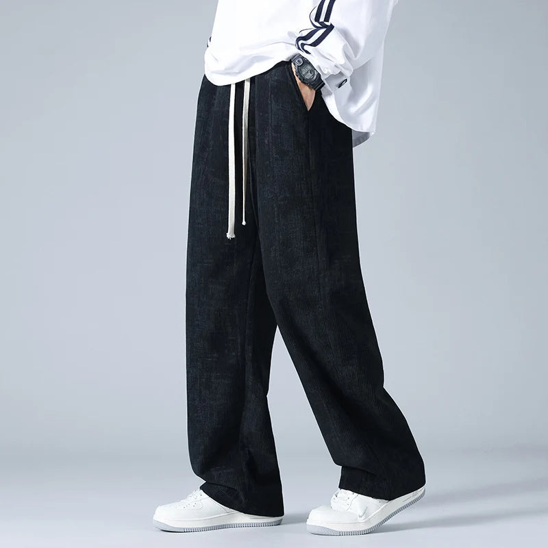 Axel | Men's Wide Leg Linen Pants Cream Drawstring