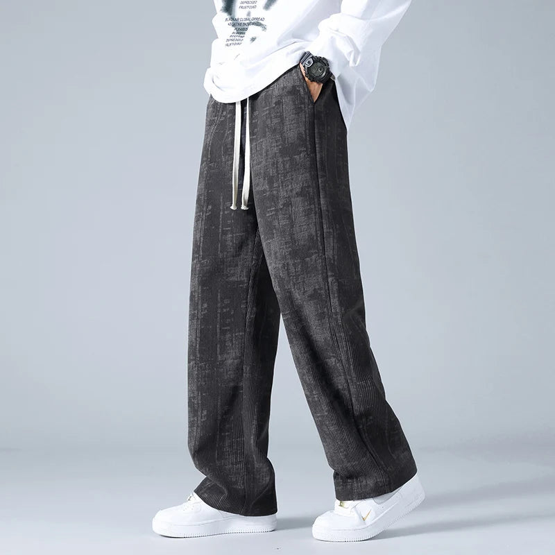 Axel | Men's Wide Leg Linen Pants Cream Drawstring