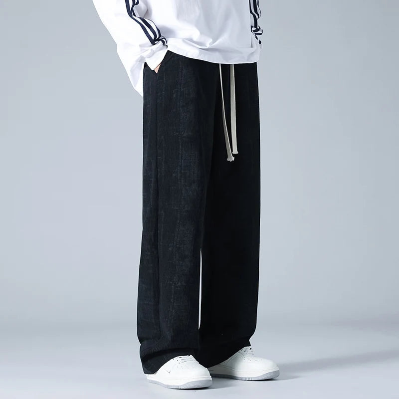 Axel | Men's Wide Leg Linen Pants Cream Drawstring