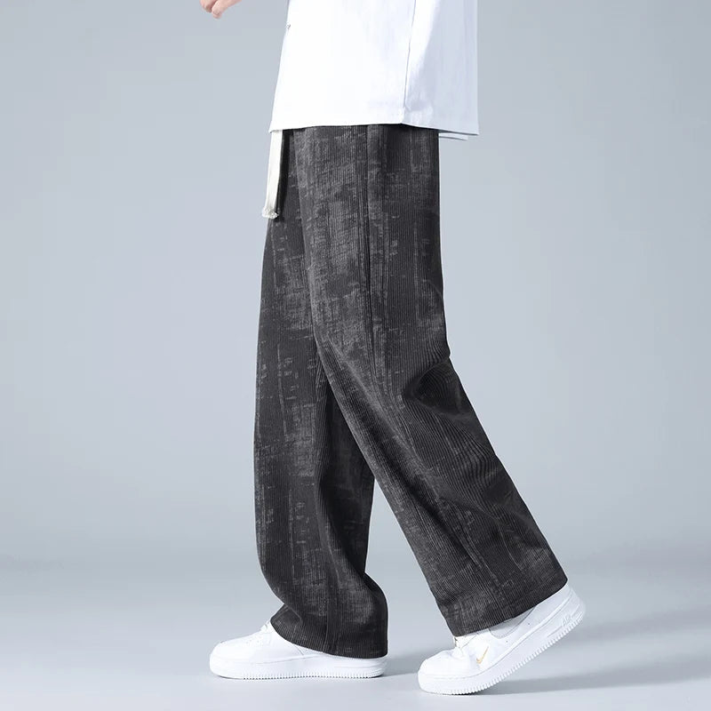 Axel | Men's Wide Leg Linen Pants Cream Drawstring