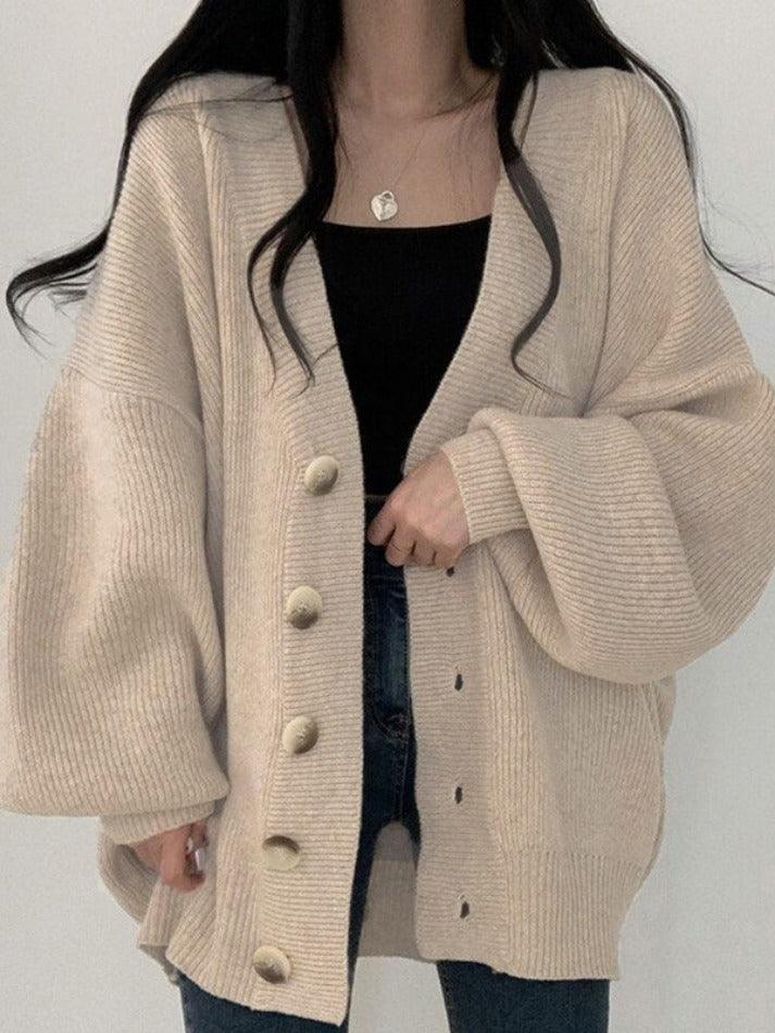 Dama Washington Doriane women's oversized button-front cardigan - front view