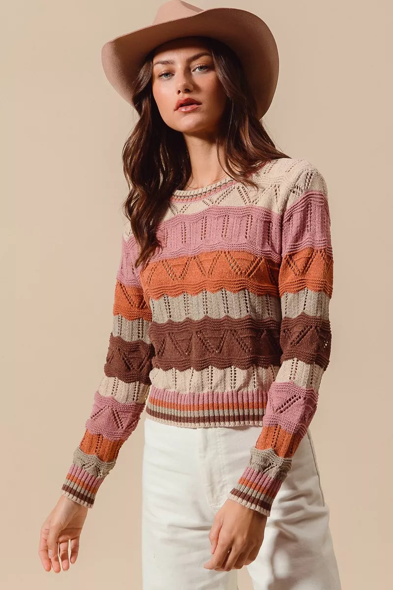 Dama Washington Sylvestra women's long sleeve striped sweater - view 8