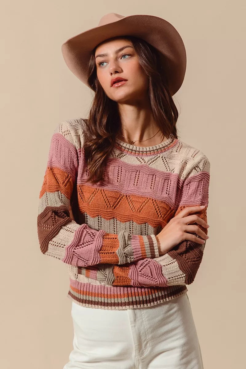 Dama Washington Sylvestra women's long sleeve striped sweater - view 3