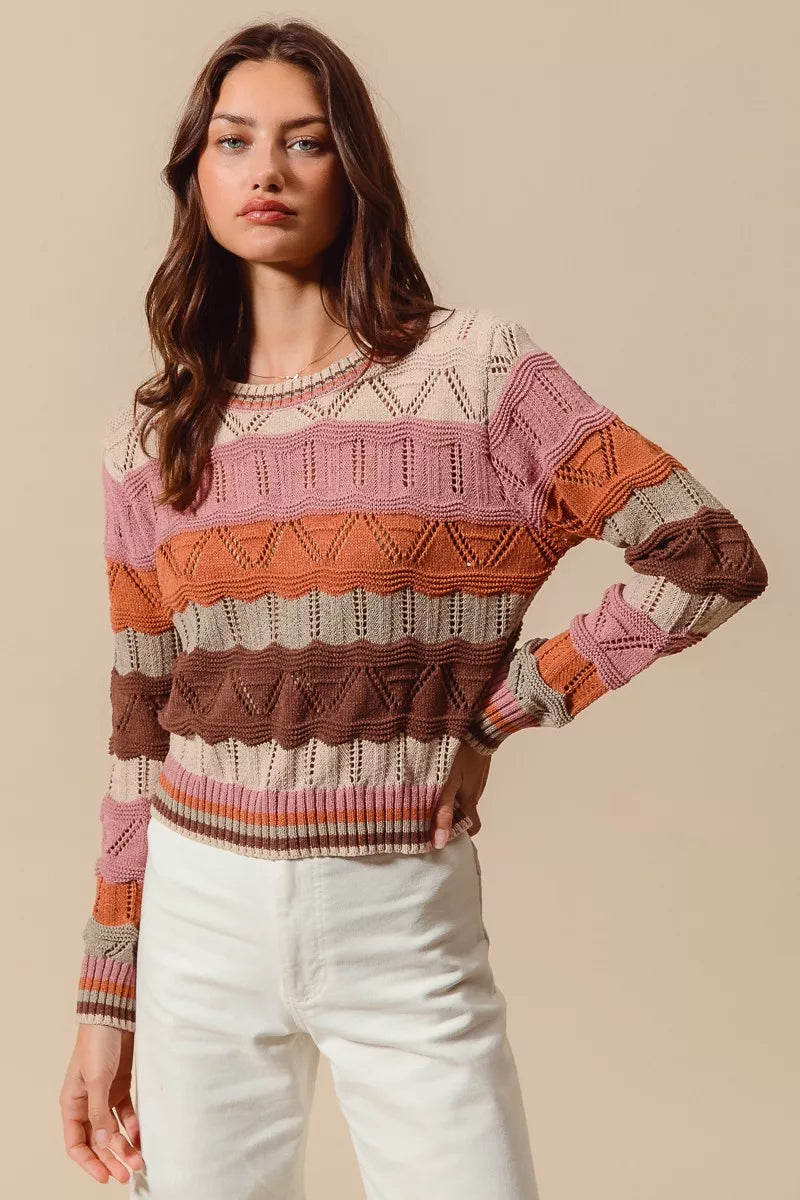 Dama Washington Sylvestra women's long sleeve striped sweater - view 7