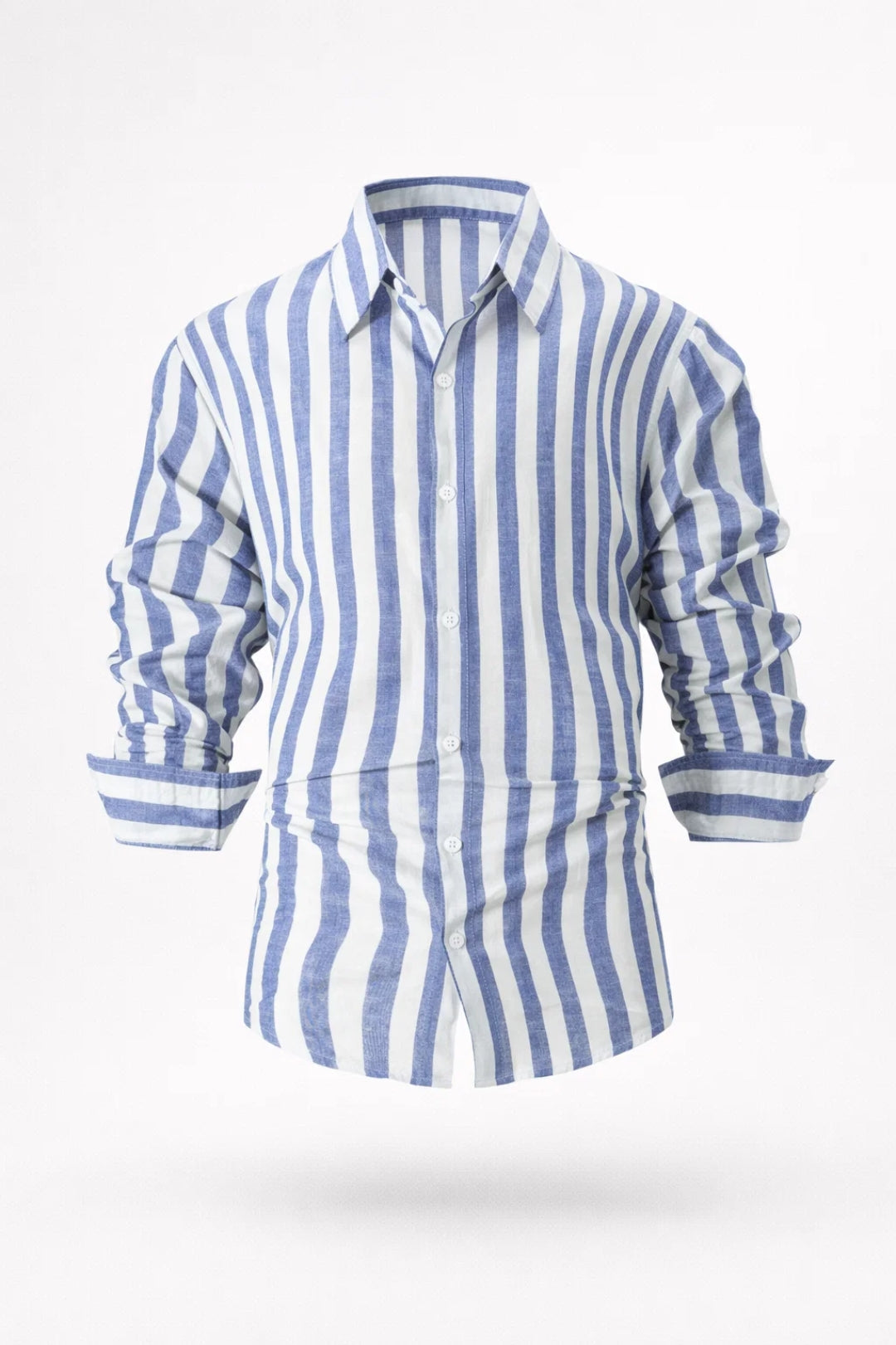 Jude | Men's Striped Oxford Button Up Shirt Blue White