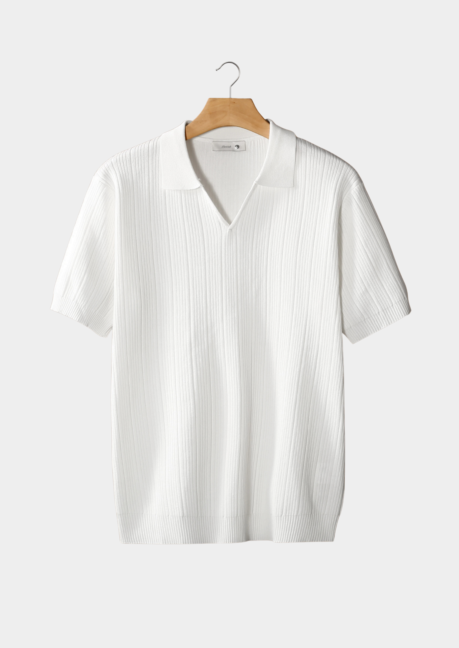 Axel | Men's Ribbed Polo Shirt Navy Short Sleeve