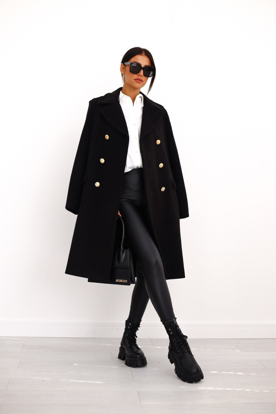 Dama Washington Marisol women's double-breasted coat - front view