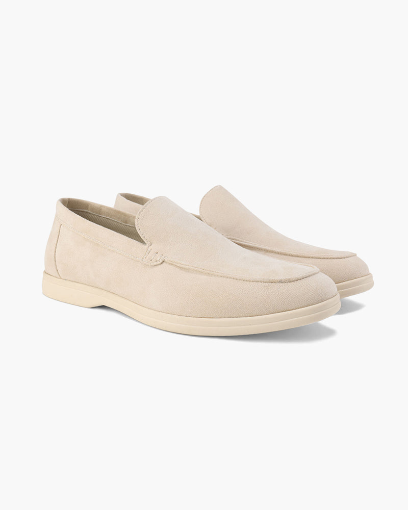 Arlo | Men's Casual Slip On Loafers Cream Suede