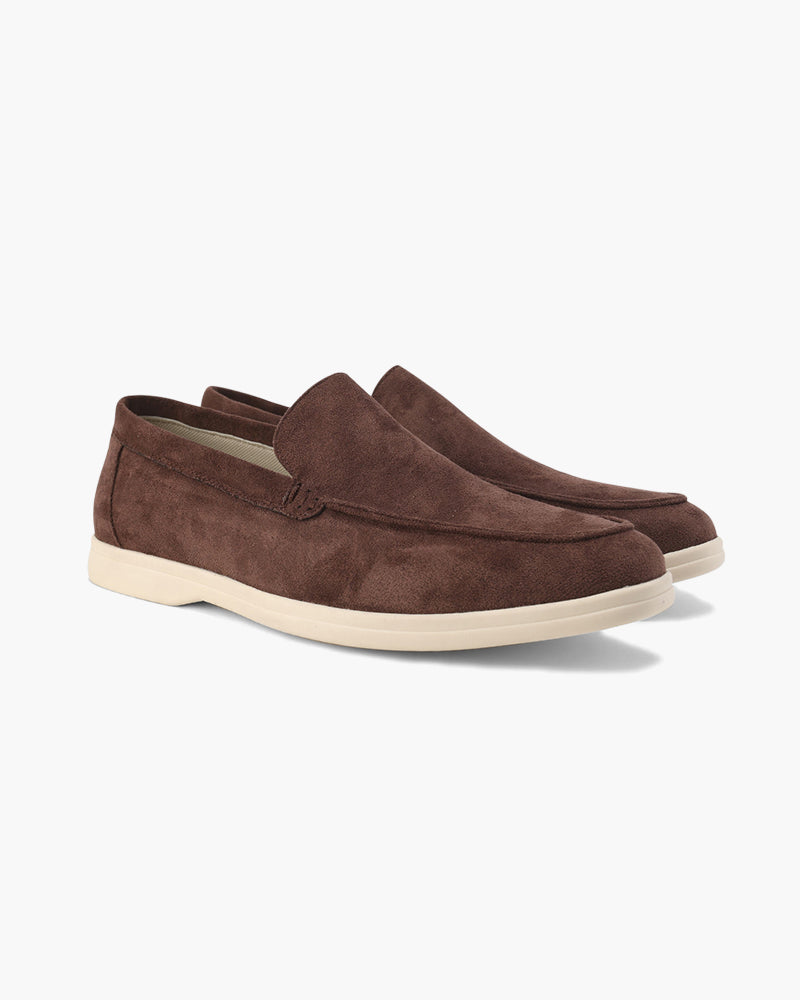 Arlo | Men's Casual Slip On Loafers Cream Suede