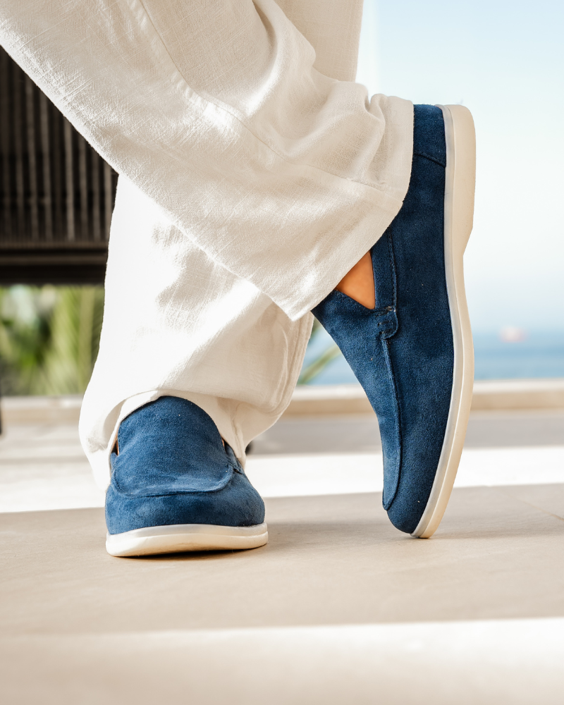 Arlo | Men's Casual Slip On Loafers Cream Suede