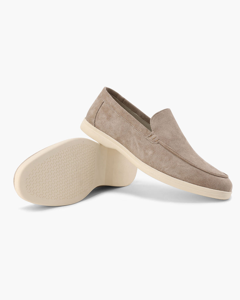 Arlo | Men's Casual Slip On Loafers Cream Suede