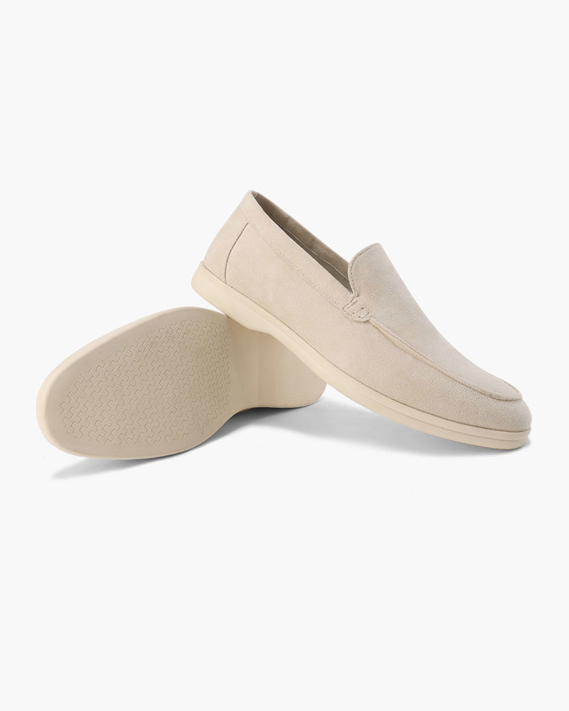 Arlo | Men's Casual Slip On Loafers Cream Suede