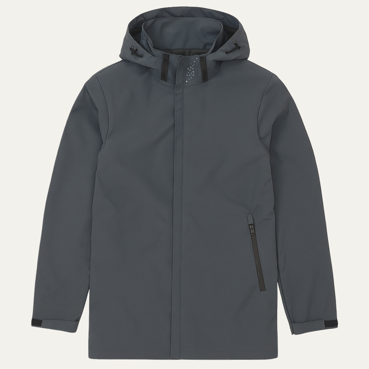 Vera | Men's Waterproof Rain Jacket Gray Hooded Windproof