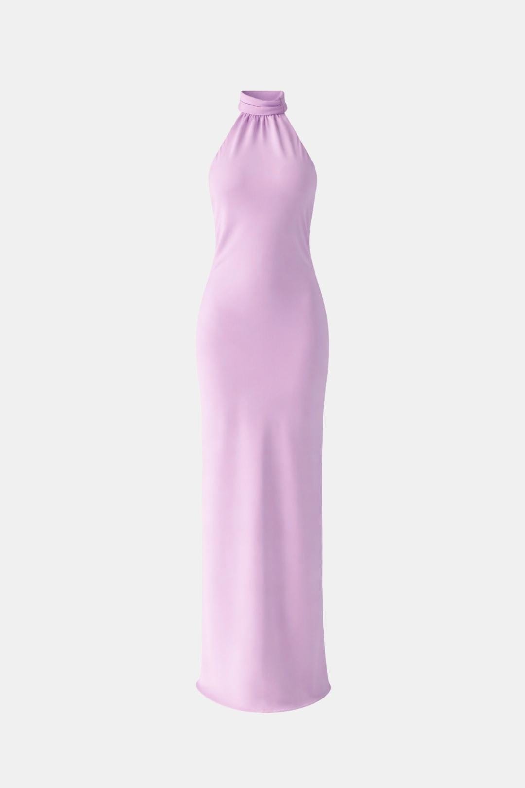 Vera | Women's Halter Maxi Dress Red Sleeveless