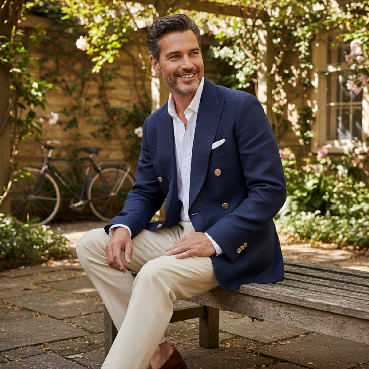 Erik | Men's Double Breasted Blazer Navy